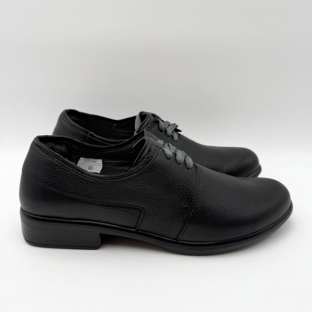 Naot Womens Blizzard Oxford Shoes US 9 EU 40 Black Leather NWOB