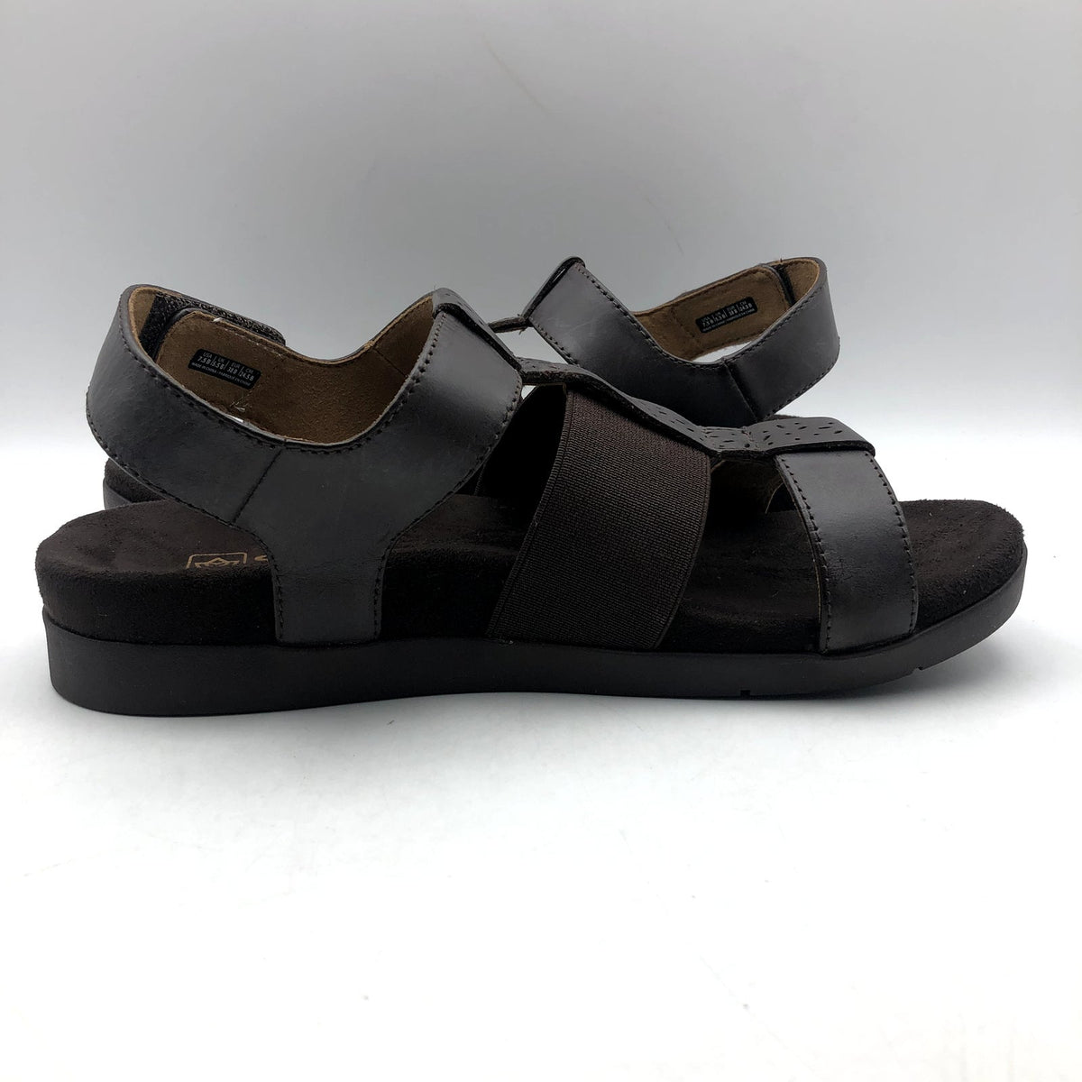 Spenco Womens Anabel Hook & Loop Sandal 7 Wide EU 37.5 French Roast Brown NIB