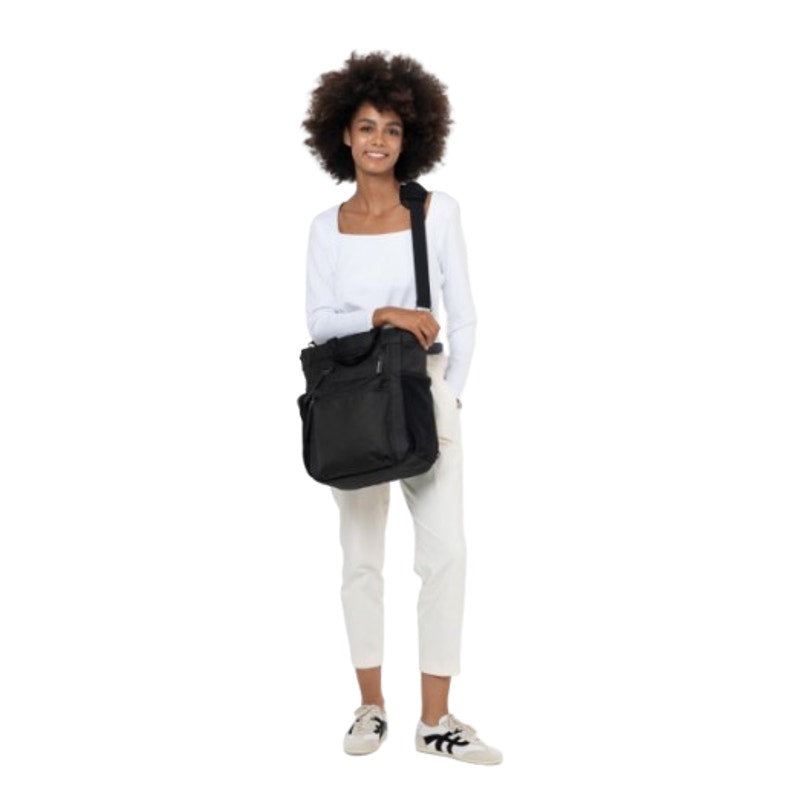 SHERPANI Soleil Anti-theft Convertible Backpack Tote Large Black Carbon NWT