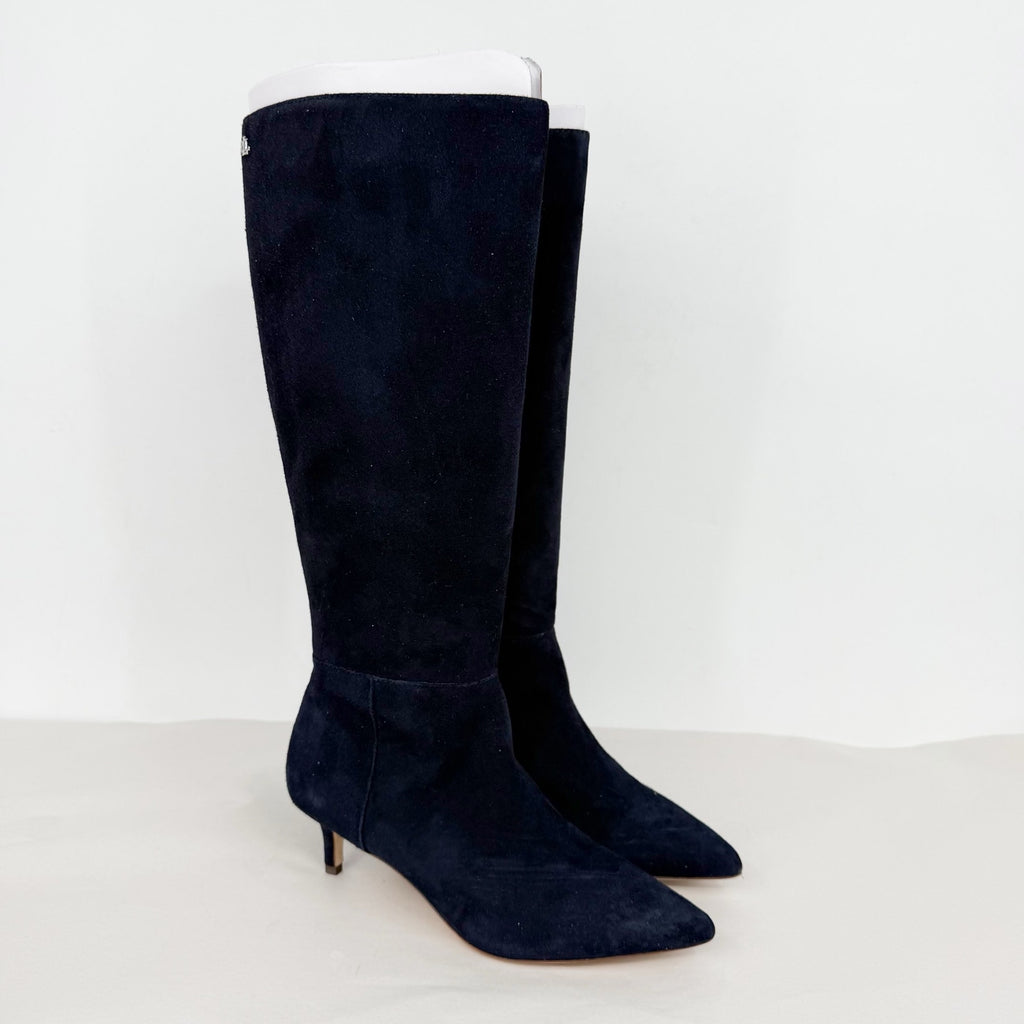 Lauren Ralph Lauren Womens McKay Knee High Boots Size 6 B Navy Blue Suede NIB