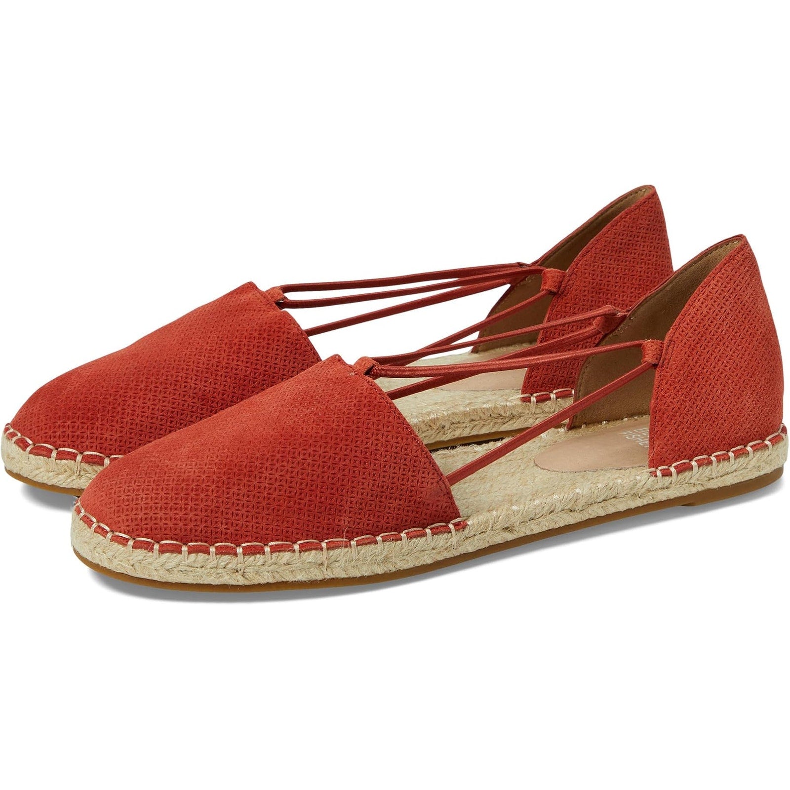 Eileen Fisher Womens Lee Espadrille Flats Size US 8.5 Red Full Grain Leather