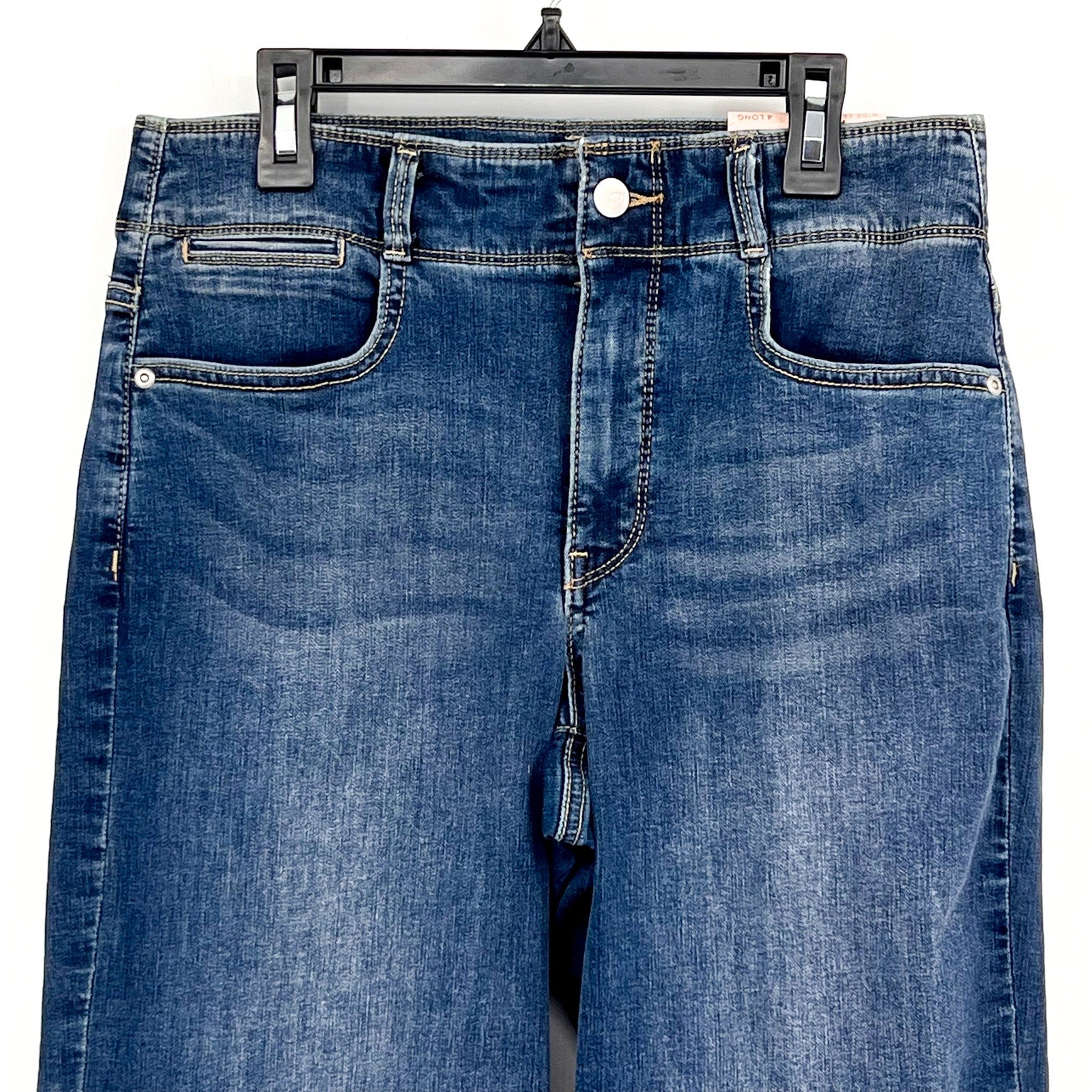 NYDJ Womens Major Wide Leg Capri Jeans Size 4 Long Serendipity Blue NWT