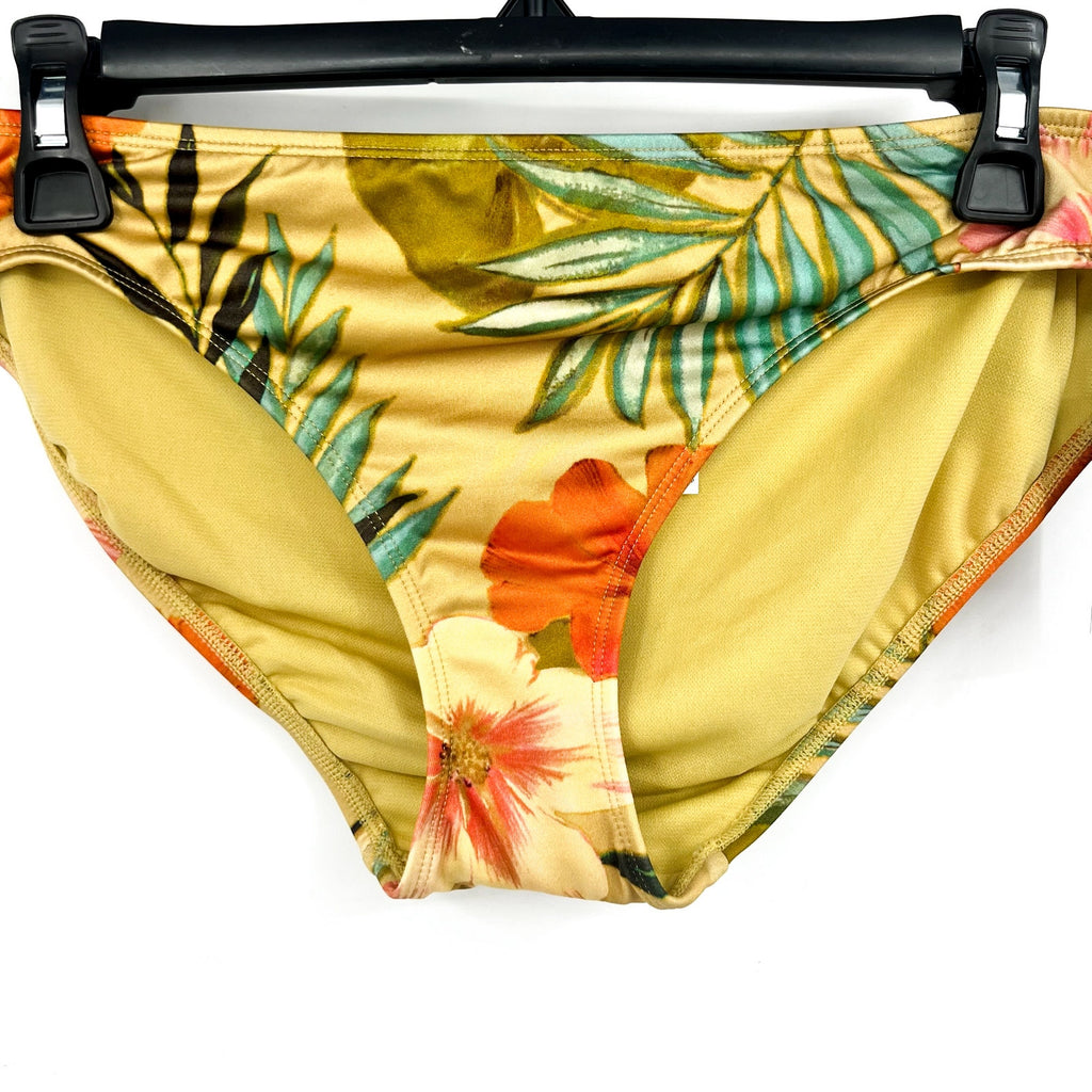 LAUREN RALPH LAUREN Hipster Bikini Bottom Size 10 Gold Island Tropical Print NWT