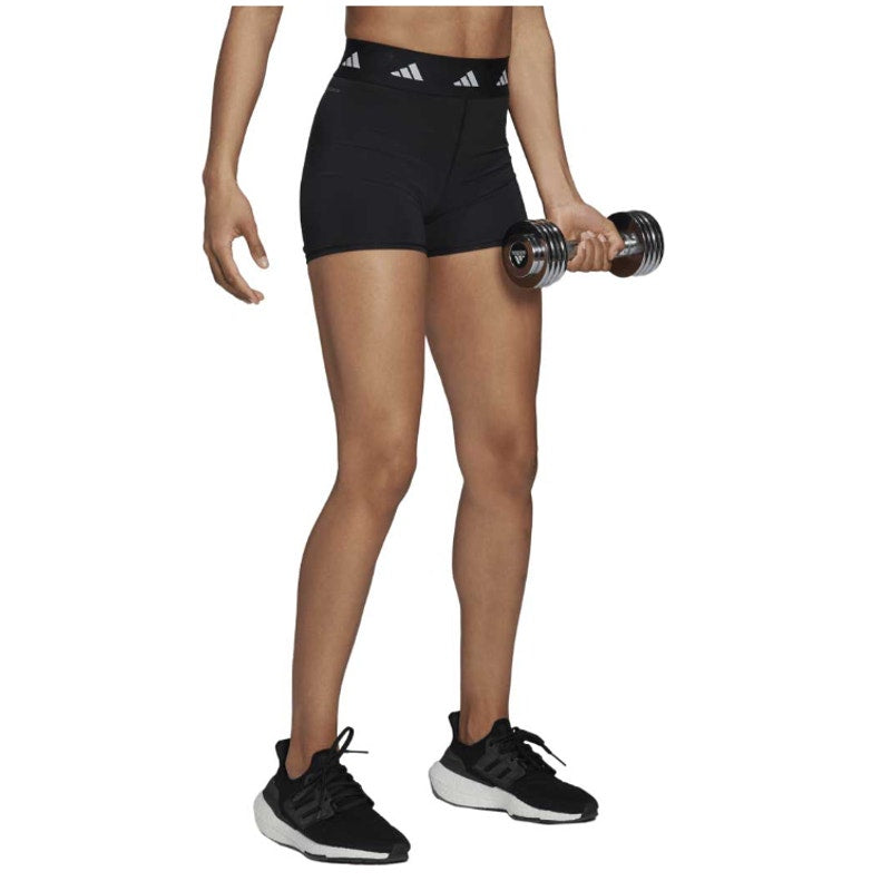 ADIDAS Women's TechFit Sport Short Tight XS Black Black Elastic Waist NWT