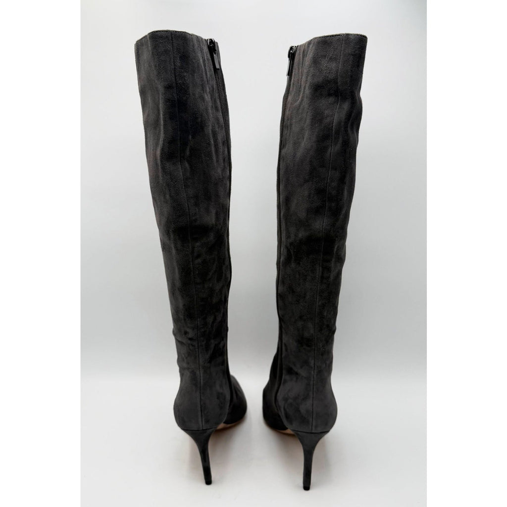 Via Spiga Womens Cassie Knee High Boots Size 5.5 EU 35.5 Gray Suede NWOB