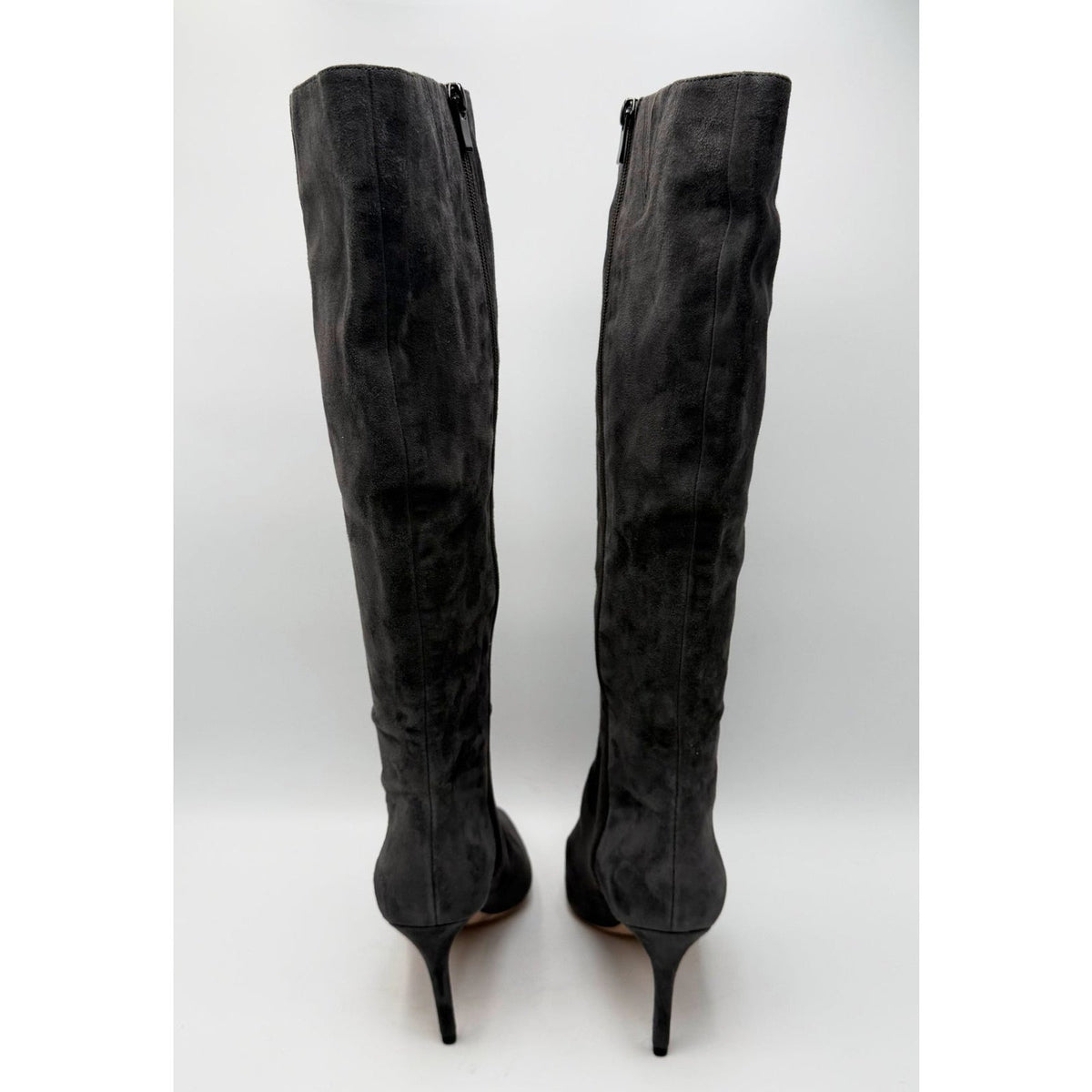 Via Spiga Womens Cassie Knee High Boots Size 5.5 EU 35.5 Gray Suede NWOB