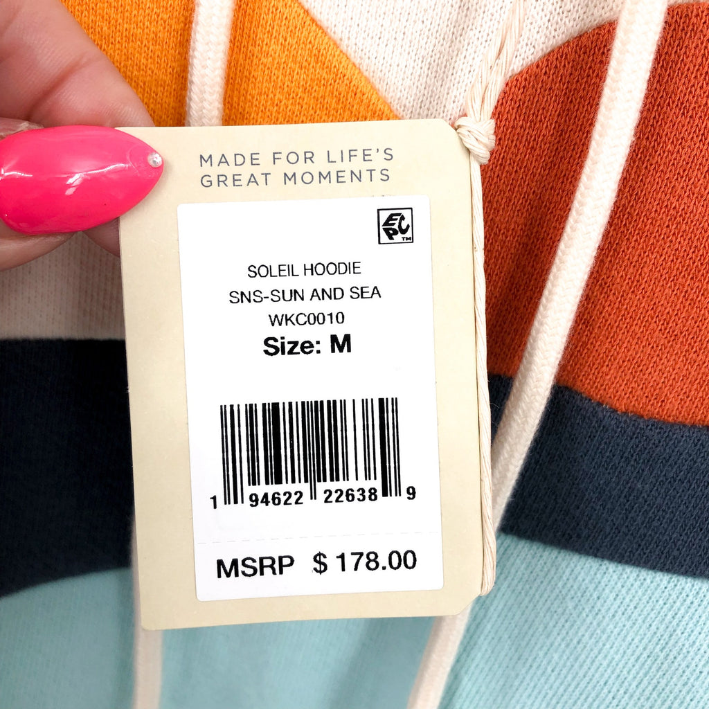 FAHERTY Women's Regular Soleil Hoodie Sweatshirt Medium Sunset Sun & Sea NWT
