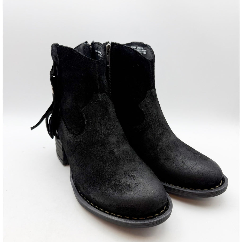Born Womens Alondra Western Boots Size 9 M EU 40.5 Black Leather NIB