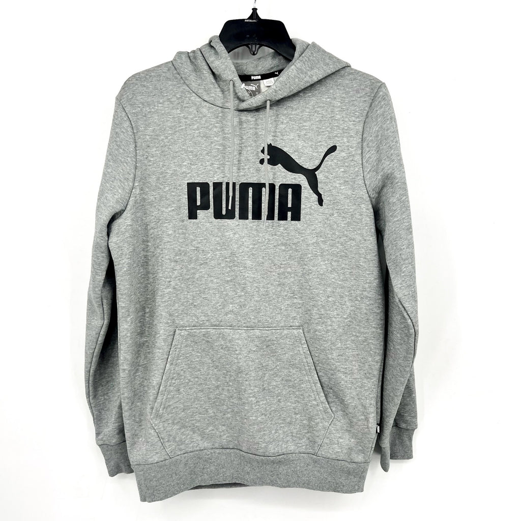 PUMA Women's Essentials Big Logo Hoodie Sweatshirt Small Light Gray Heather NWT