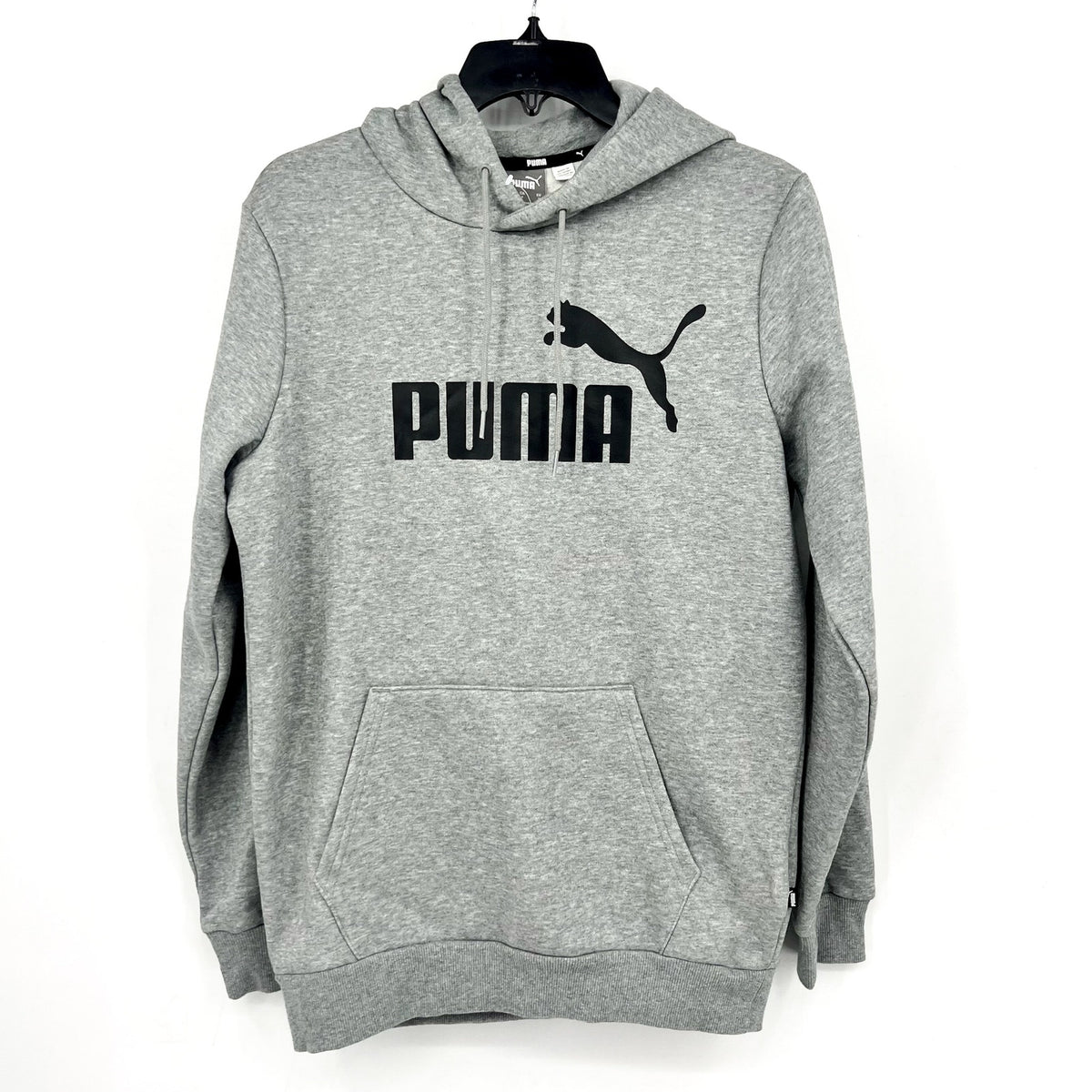PUMA Women's Essentials Big Logo Hoodie Sweatshirt Small Light Gray Heather NWT