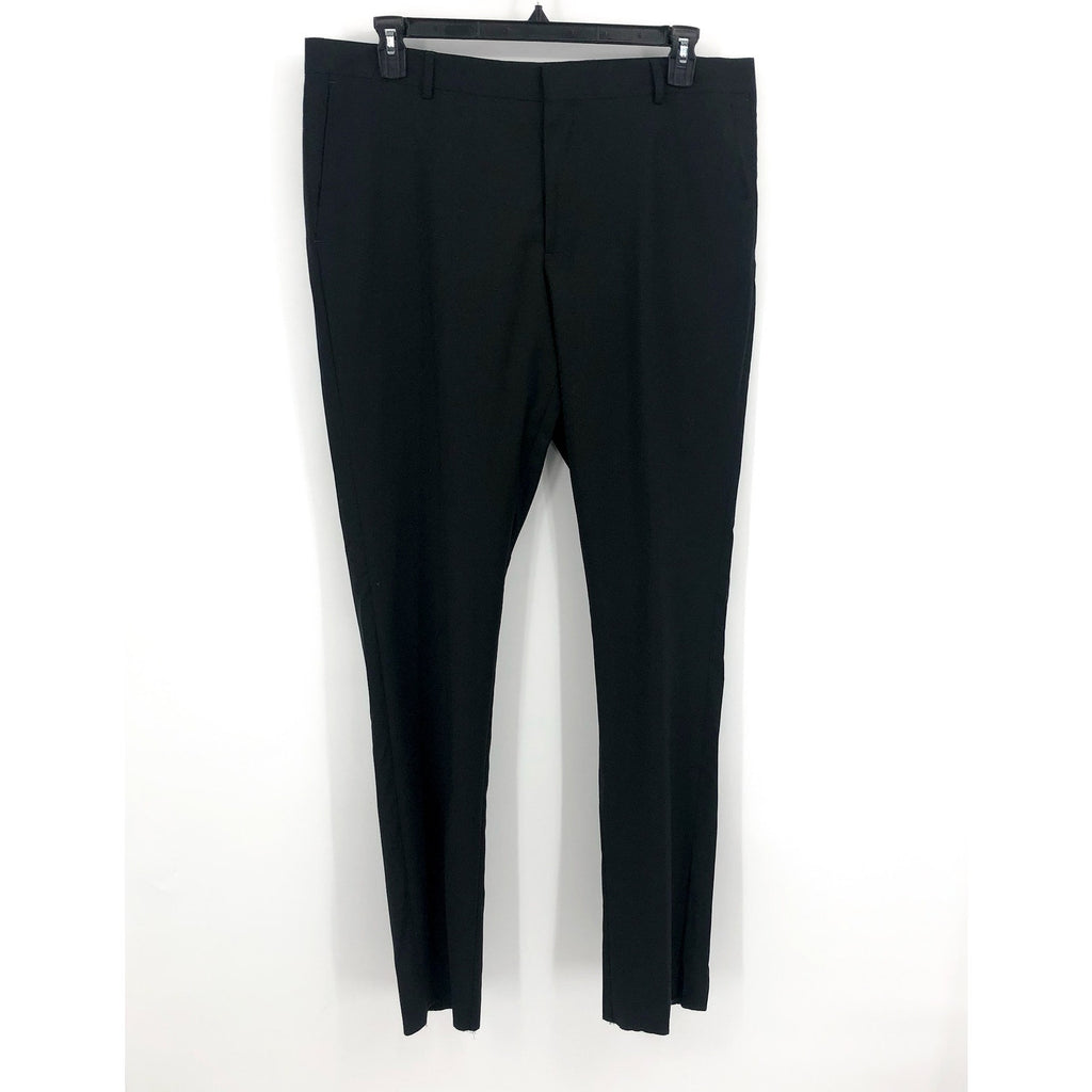 NORDSTROM Men's Tech-Smart Dress Pants Size 38R Black Trim Fit Trouser NWOT