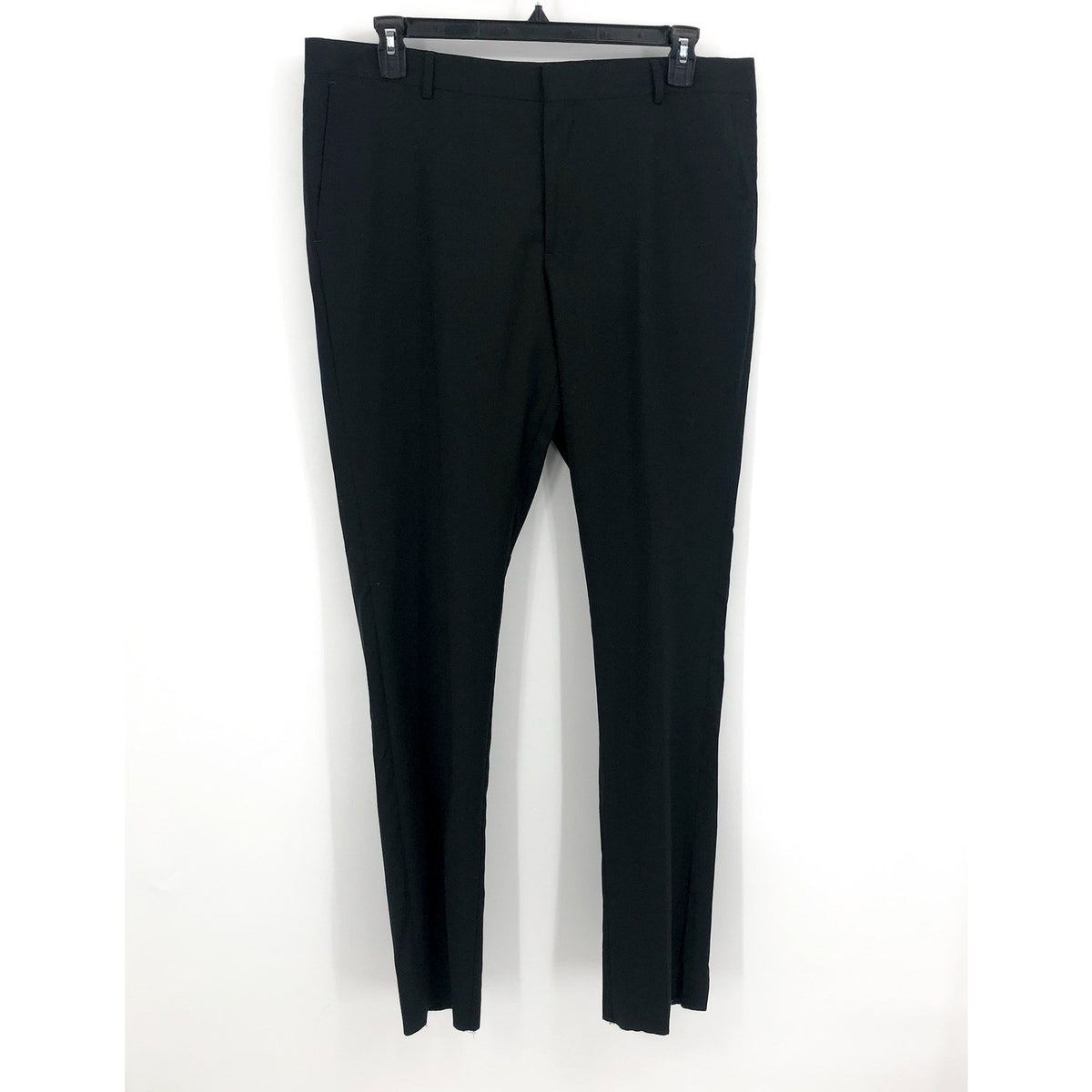 NORDSTROM Men's Tech-Smart Dress Pants Size 38R Black Trim Fit Trouser NWOT