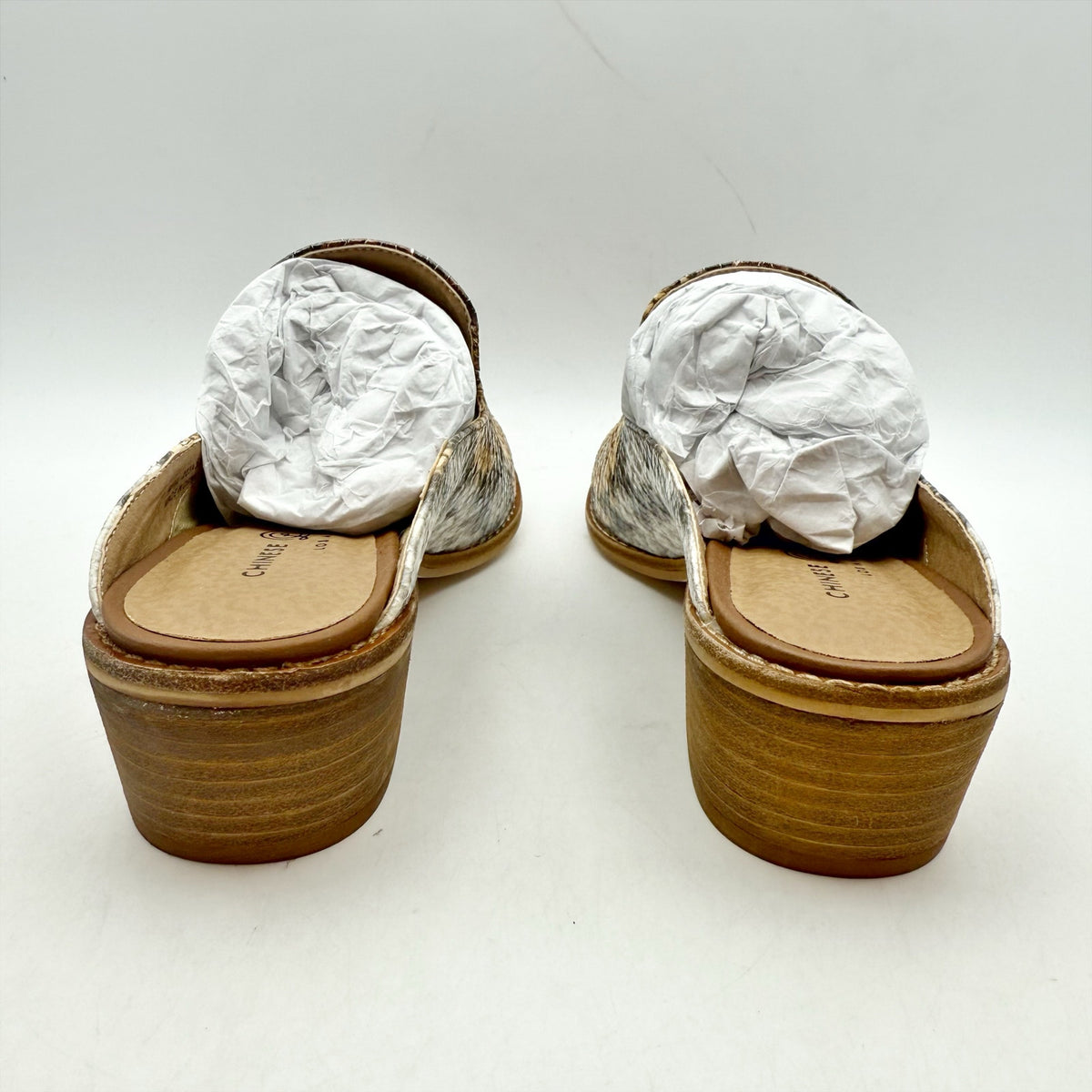 Chinese Laundry Womens Marnie Mules Size 5.5 EU 36 Brown Snake Print NIB