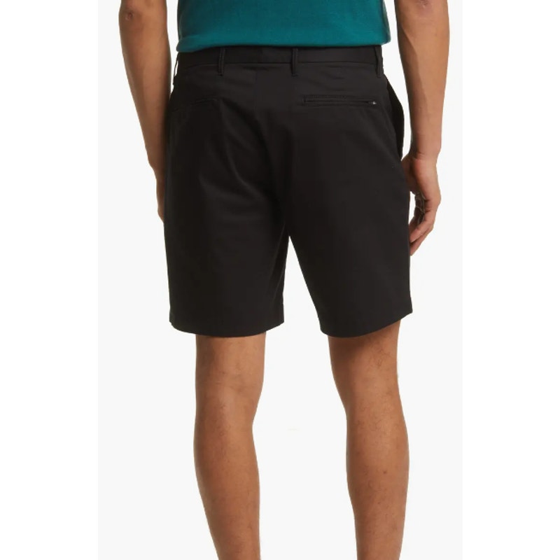 NORDSTROM Men's Tech Smart Slim Fit Chino Shorts SIZE 36 Black Coolmax NWT