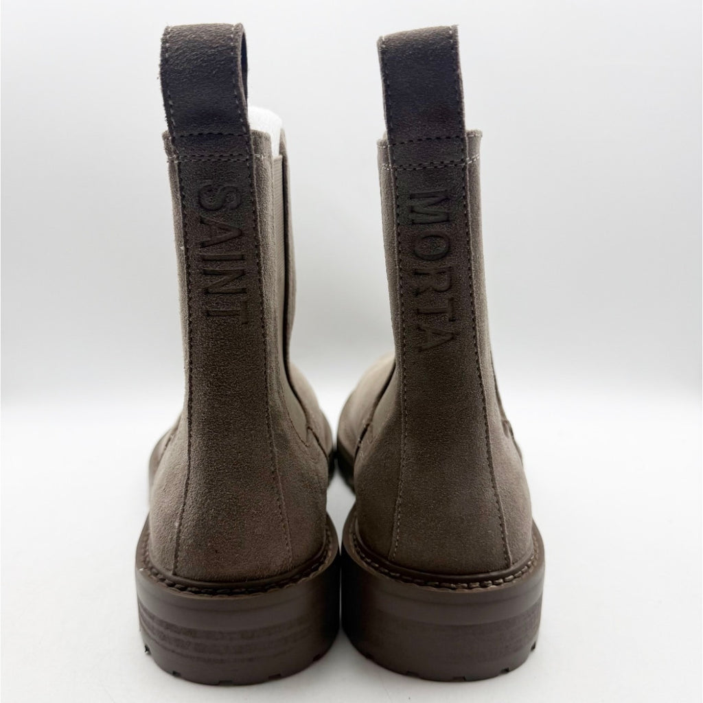 Saint Morta Men's Chunky Chelsea Boots Size 10 EU 44 Taupe Gray NIB