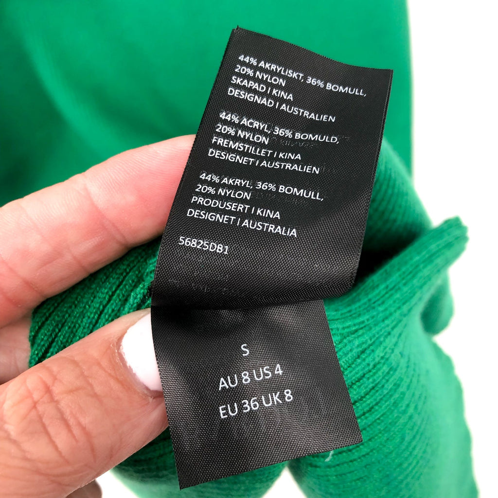 BARDOT Women's Collared Knit Dress Small US 4 Bright Green Long Sleeve NWT