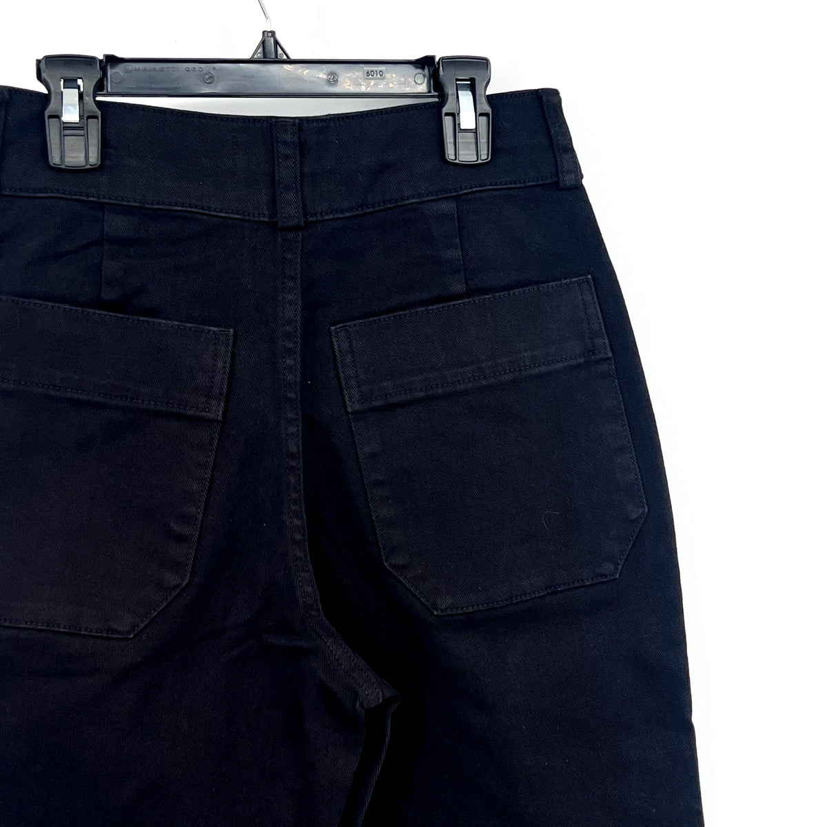EVERLANE Women's The Organic Straight-Leg Pants Size 2 Black Utility Pockets NWT