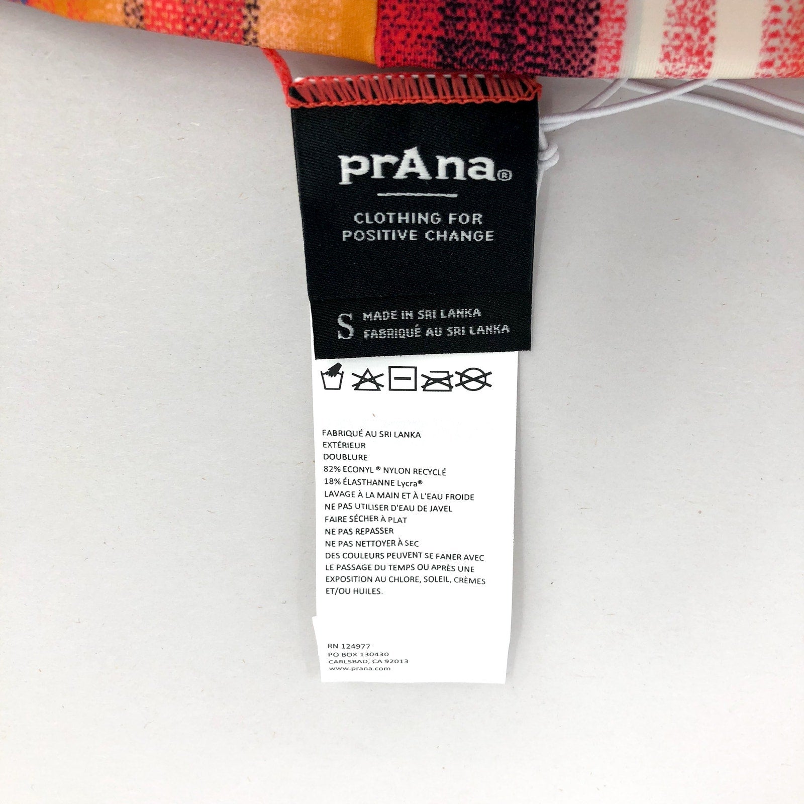 PRANA Women's Gemma Reversible Bikini Bottom Small Multi Baja Stripe UPF 50+ NWT