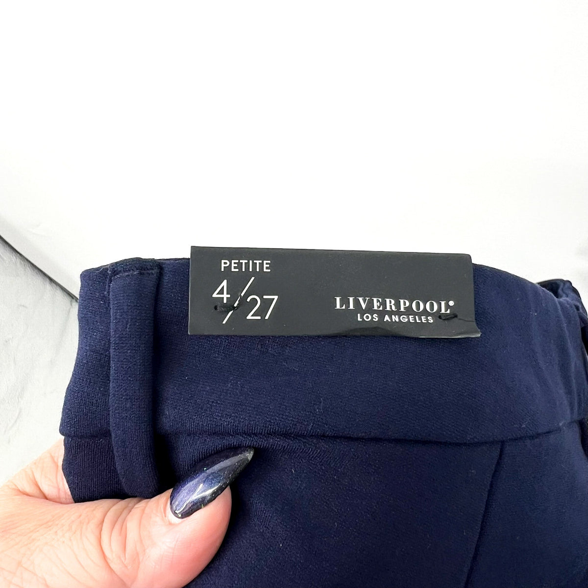 LIVERPOOL Womens Kelsey Knit Trousers Size 27 4 Petite Cadet Blue Ankle NWT