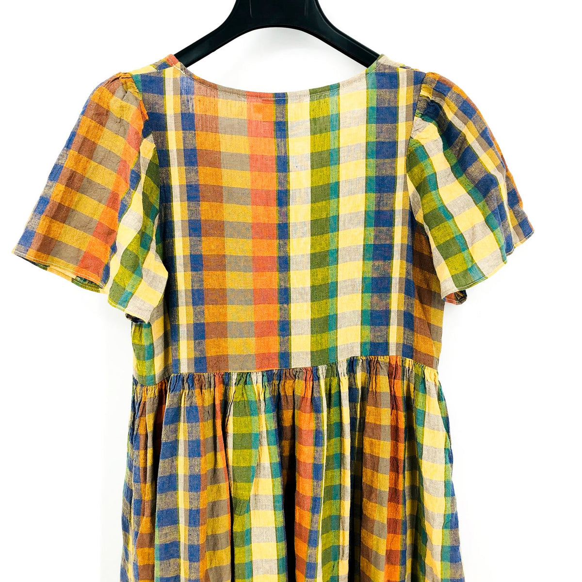 PENDLETON Women's Flora Midi Dress XS Woodash Multi Check Linen-Blend NWT