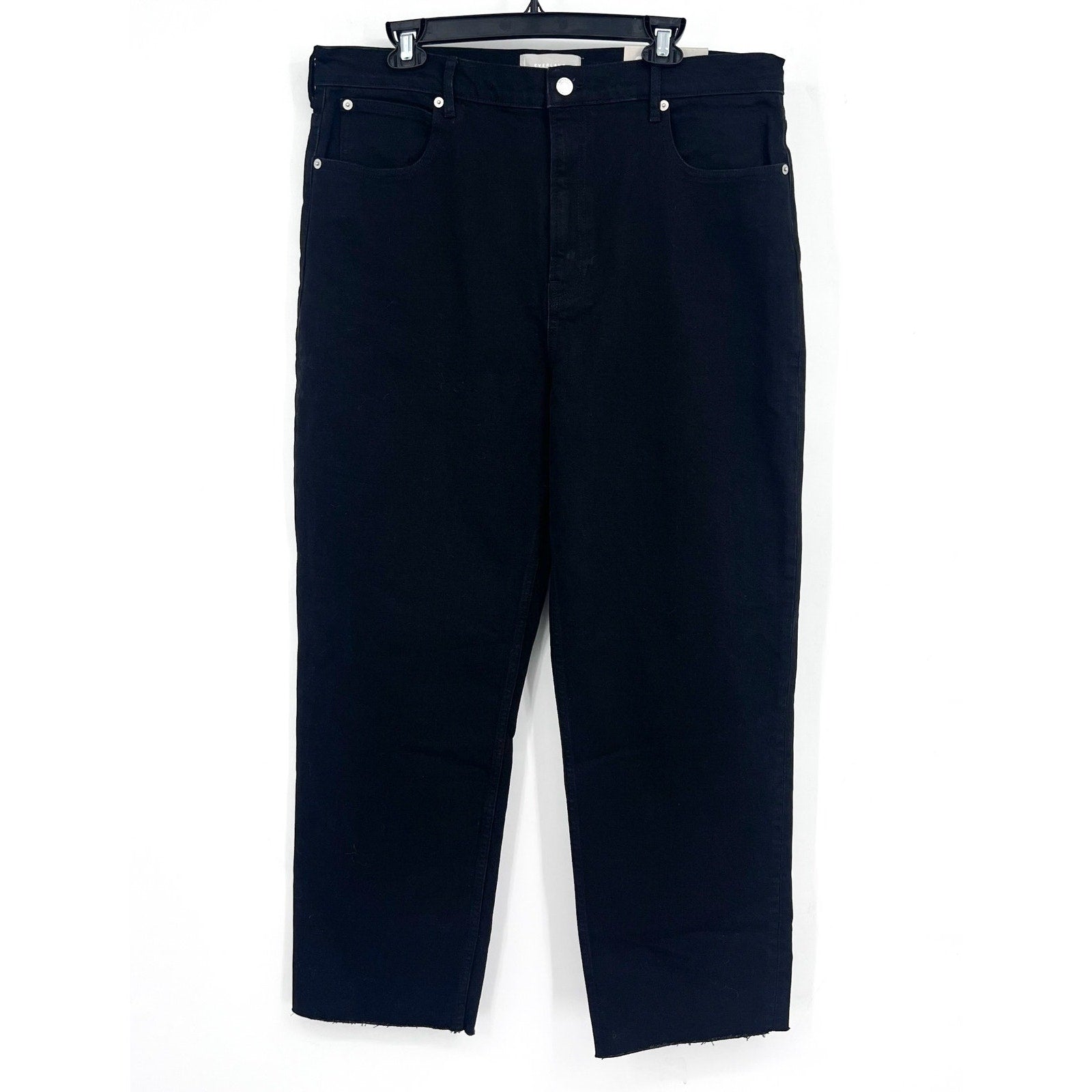 EVERLANE Women's The Way-High Jeans 28x27 US 6 Black Coal Straight Leg NWT