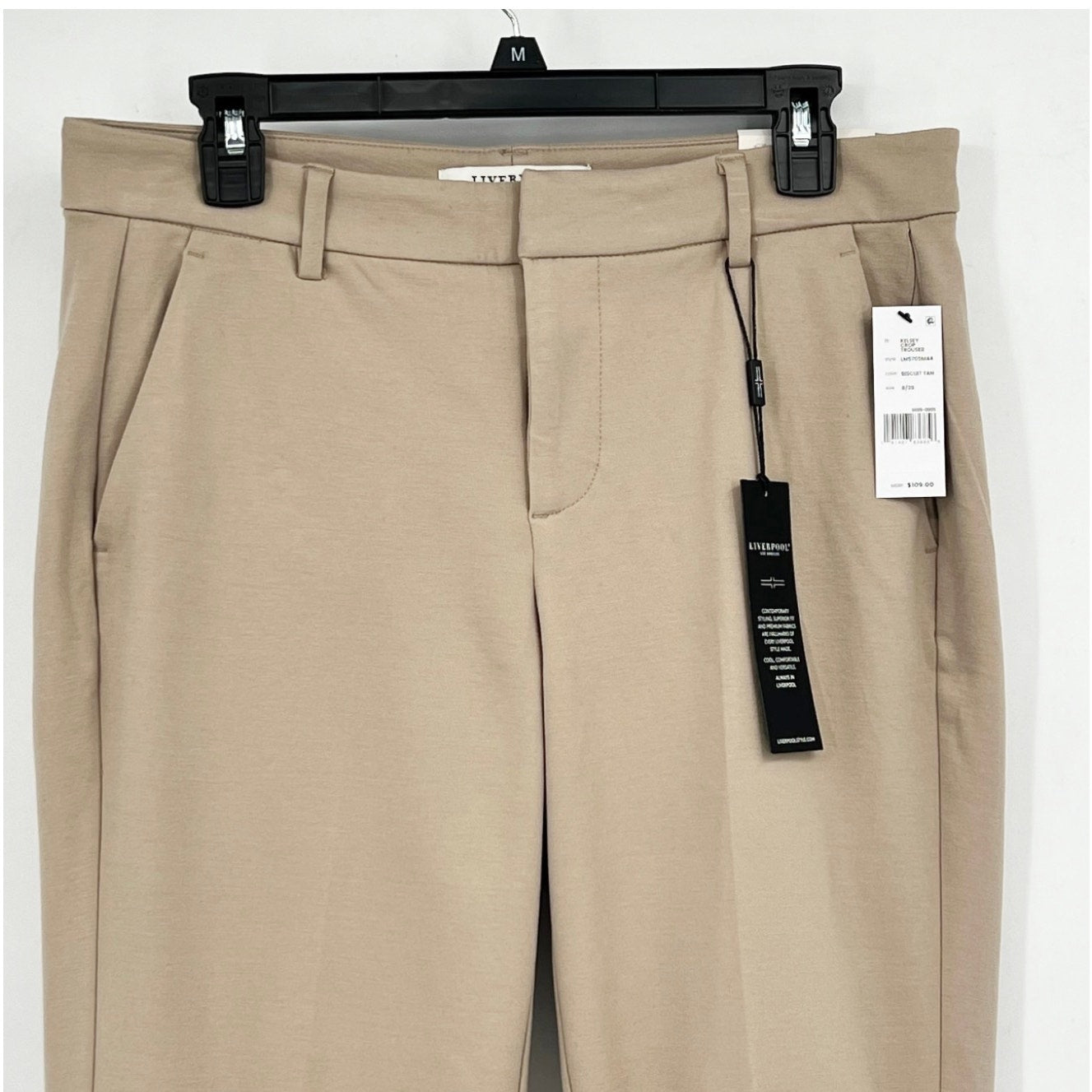 LIVERPOOL Women's Kelsey Crop Trouser Pant Size 8/29 Biscuit Tan NWT
