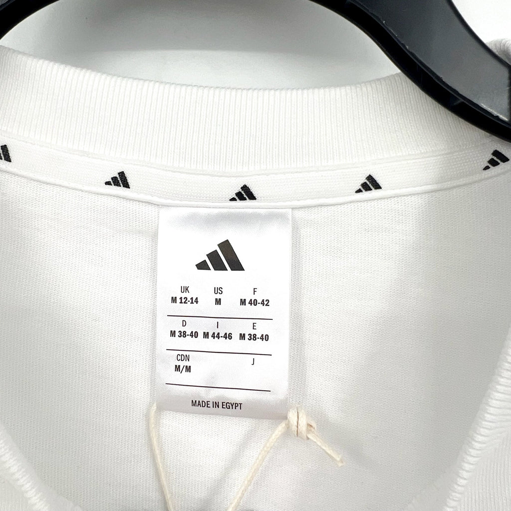 ADIDAS Women's Essentials Linear Single Tee Medium White Short Sleeve Logo NWT