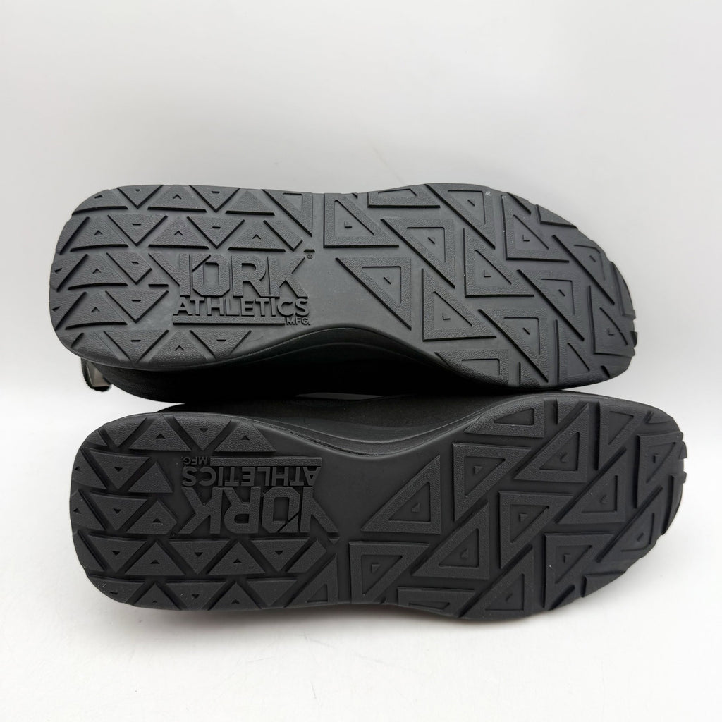 YORK The Gail Slip On Sneakers Mens 8 Womens 9.5 Black Recovery Trainer NIB