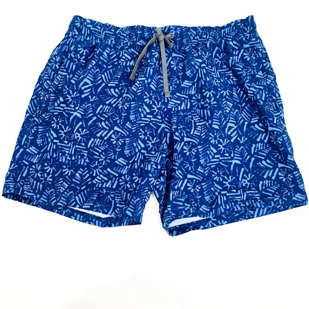 PRANA Men's Plunge Swim Shorts XL Blue Rich Sapphire Cabo 6" Inseam NWT