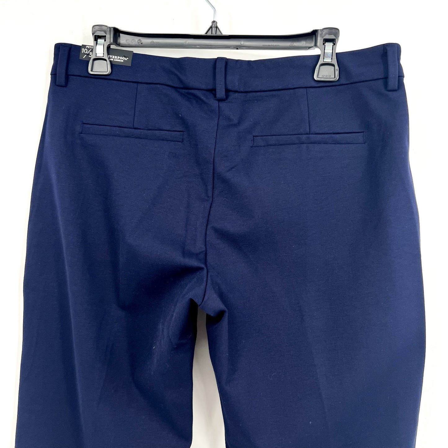 LIVERPOOL Kelsey Knit Trouser 10/30 PETITE Cadet Blue Super Stretch Pants NWT