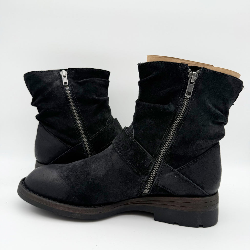 Born Womens Midway Slouch Ankle Booties US 9.5 M EU 40 Black Leather NIB