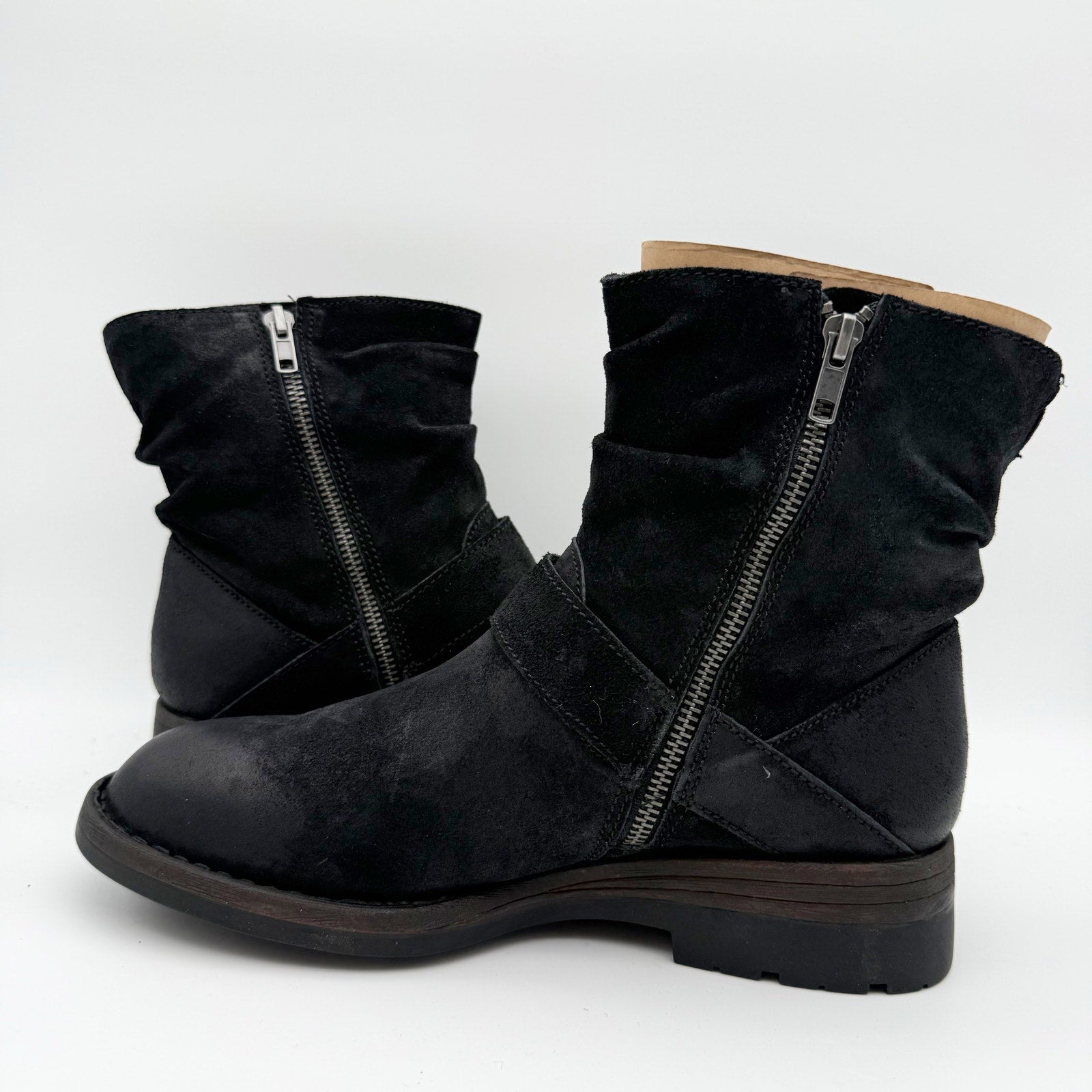 Born Womens Midway Slouch Ankle Booties US 9.5 M EU 40 Black Leather NIB