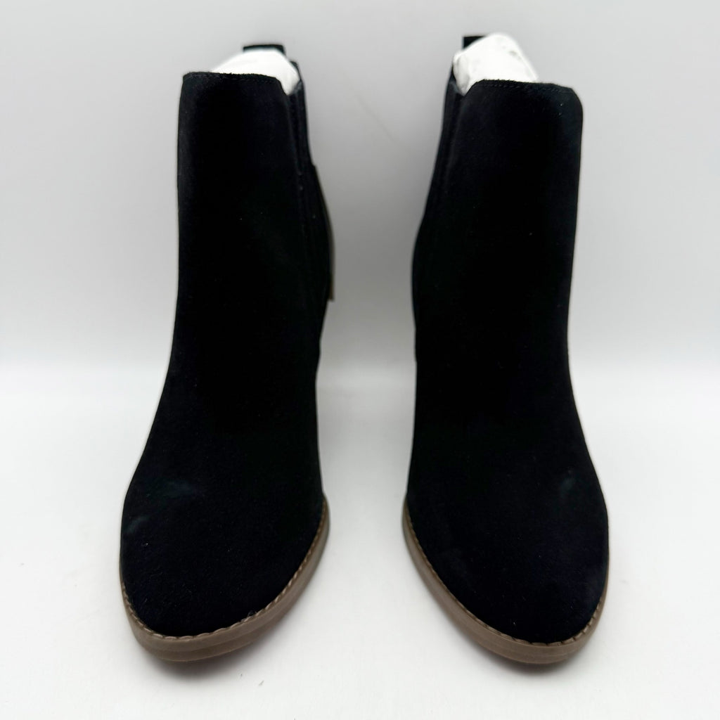 Toms Womens Noa Ankle Boots Size 5 EU 35.5 Black Suede Pull On NIB