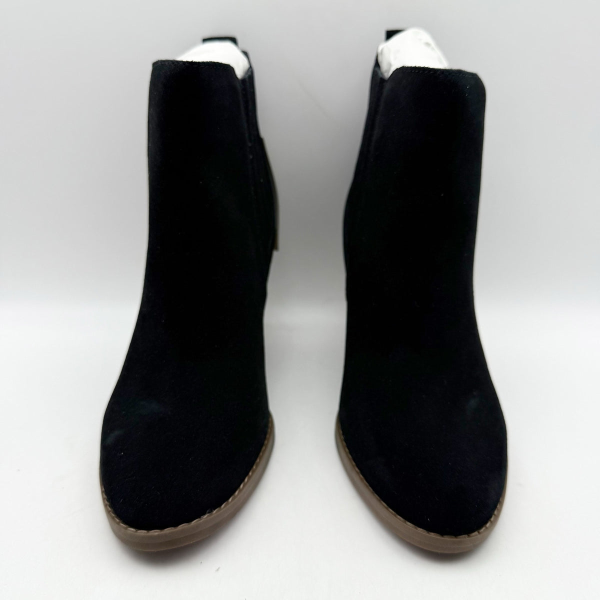 Toms Womens Noa Ankle Boots Size 5 EU 35.5 Black Suede Pull On NIB