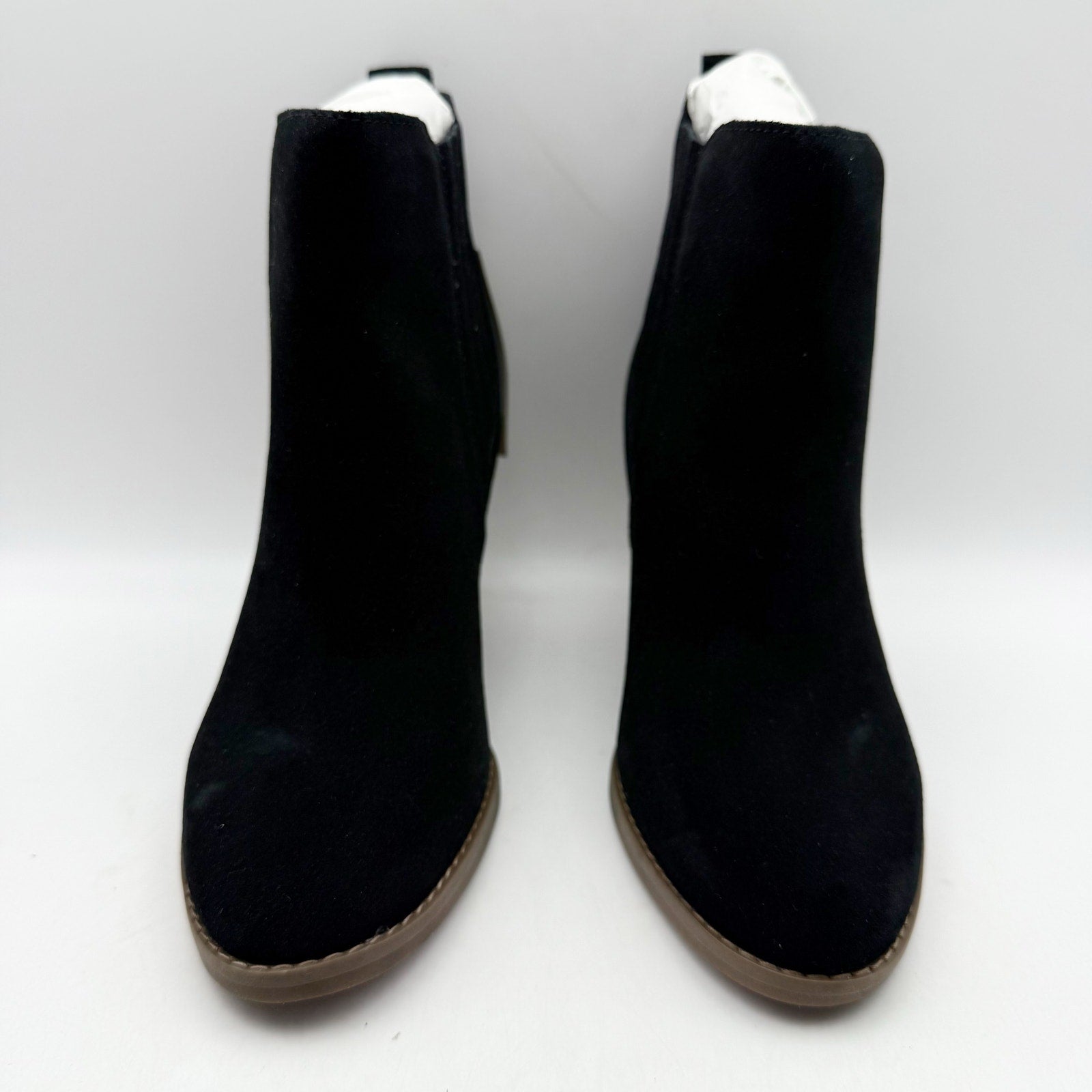 Toms Womens Noa Ankle Boots US 5 EU 35.5 Black Suede Pull On NIB
