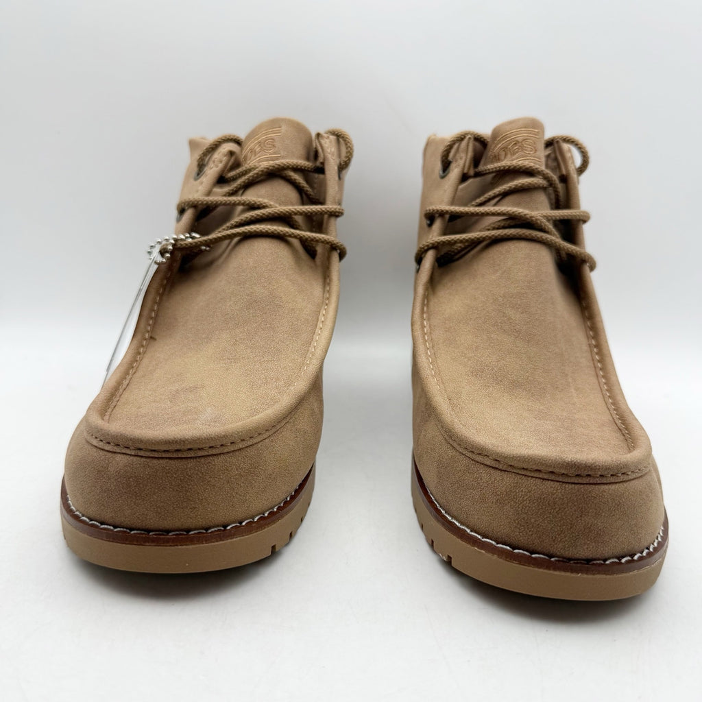 Skechers Womens Chill Wedge Booties US 10 EU 40 Light Brown Vegan Suede NWT