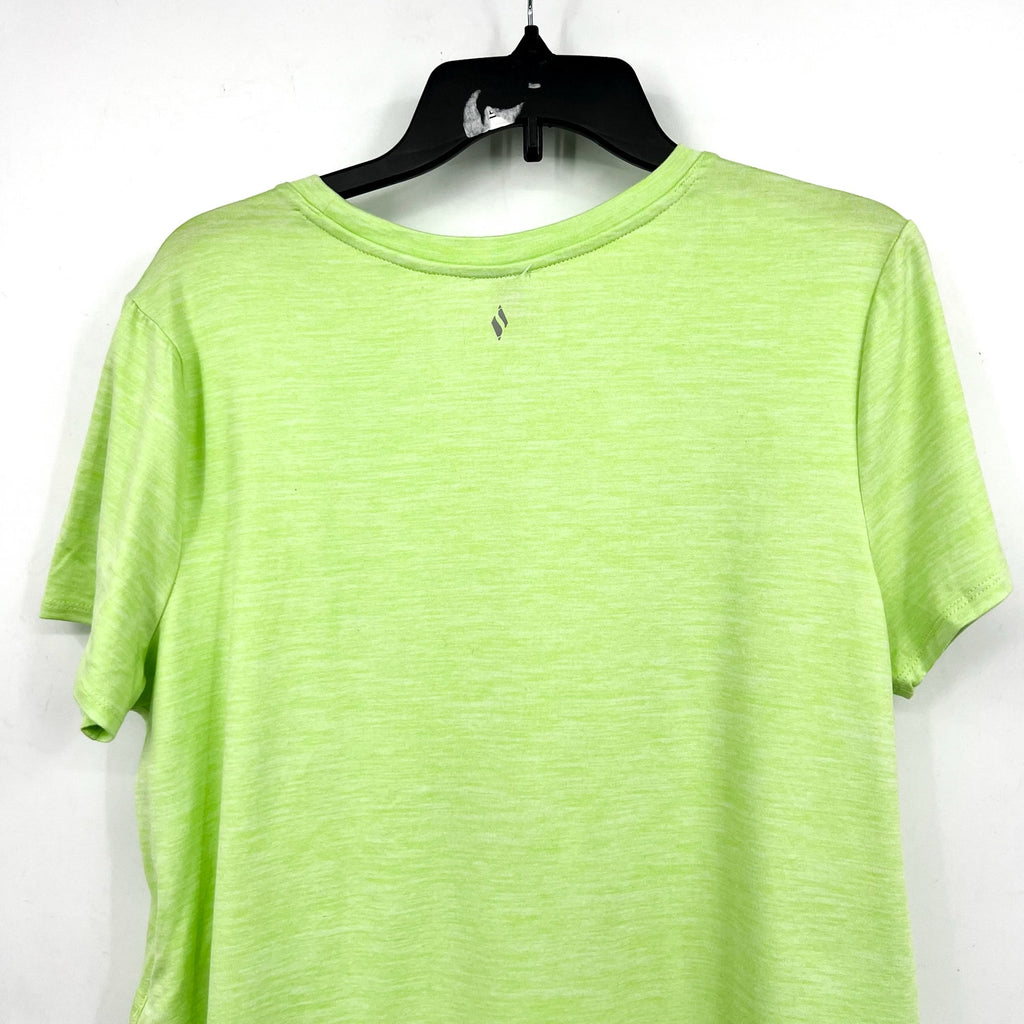SKECHERS Women's GO DRI Swift Tunic Tee Large Lime Green Short Sleeve NWT