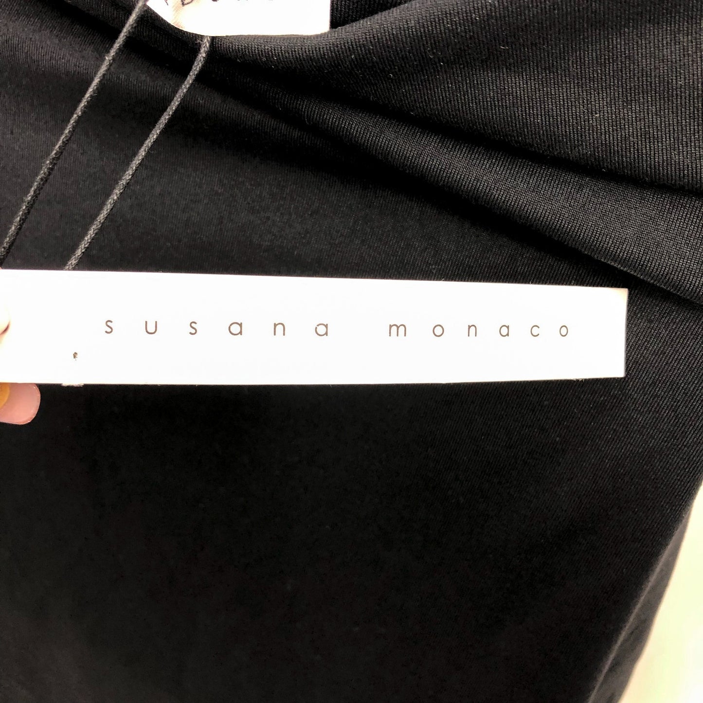 SUSANA MONACO Women's Tube Shirt Tail Dress Medium Black Jersey Stretch NWT