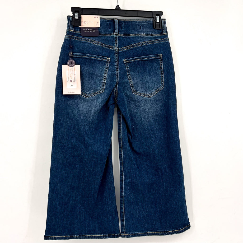 NYDJ Womens Major Wide Leg Capri Jeans 00 PETITE Serendipity Blue NWT