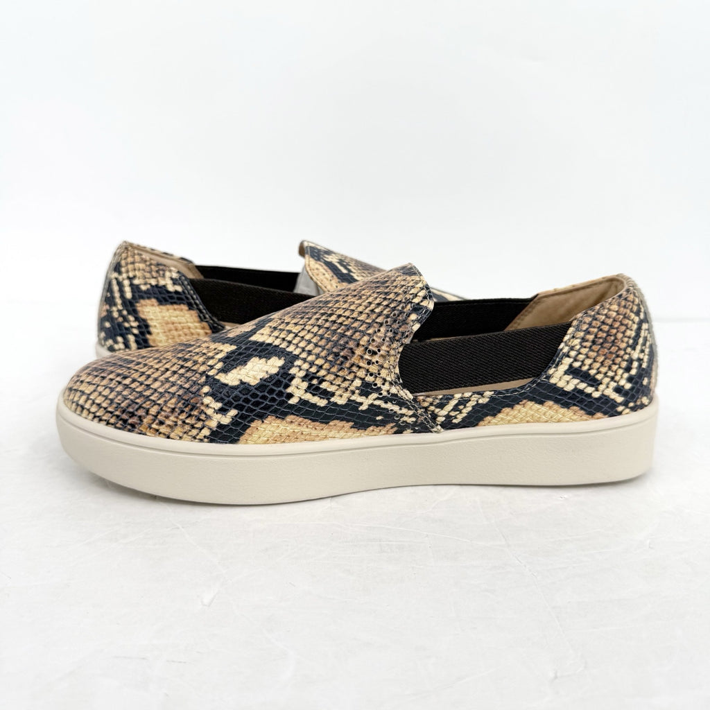 Spenco Womens Parker Low Sneakers US 7.5 M EU 38 Snake Tan Black Slip In NIB