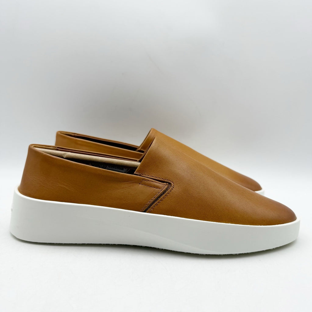 Wolf & Shepherd Womens Cruise Slip On Shoes Size 7 EU 38 Honey Brown White NIB