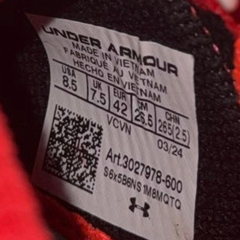 Under Armour Mens Blur 2 MC Suede Molded Football Cleats Size 8.5 Red NWOB