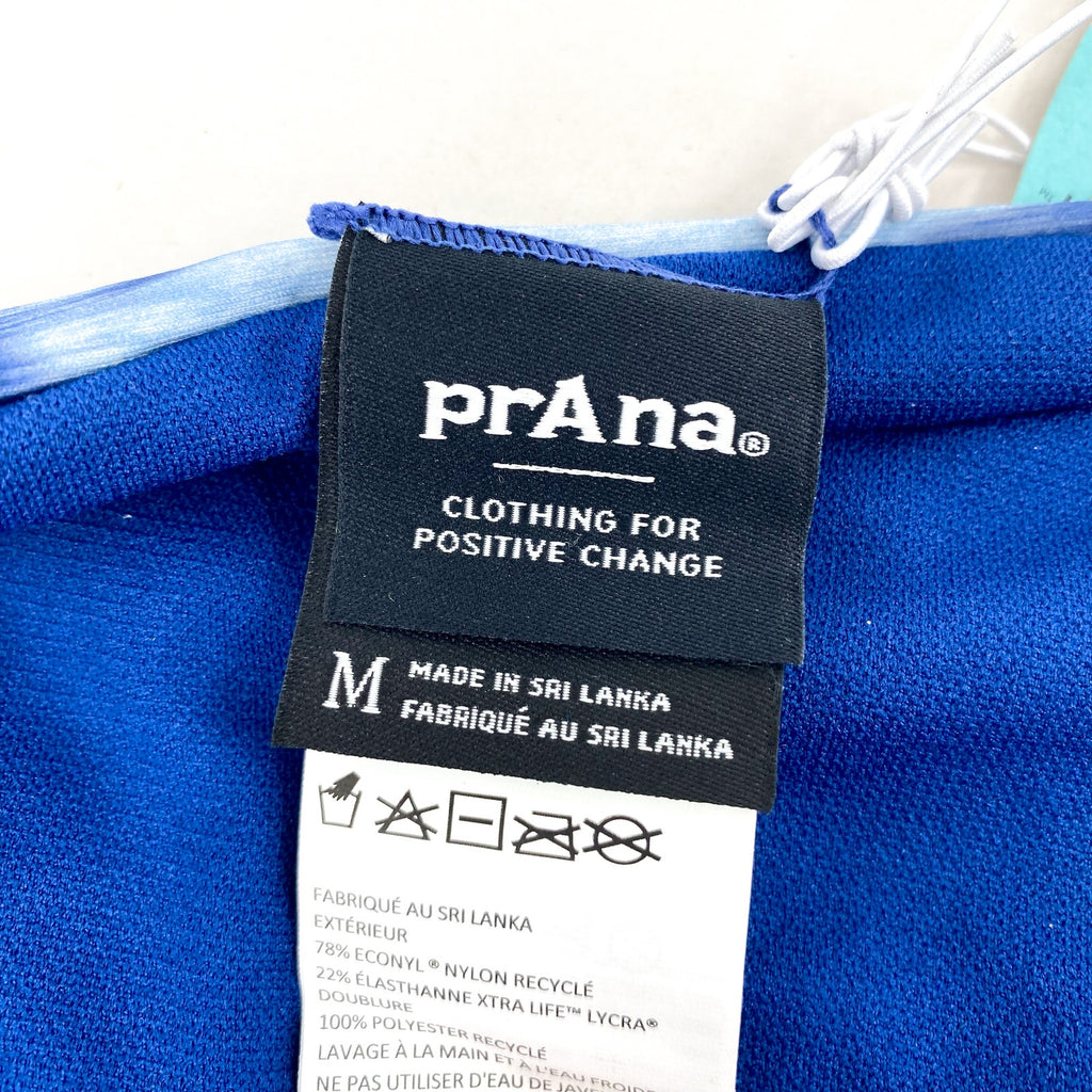 PRANA Women's Marta Hipster Bikini Bottom Medium Blue Belize Hazy Days NWT