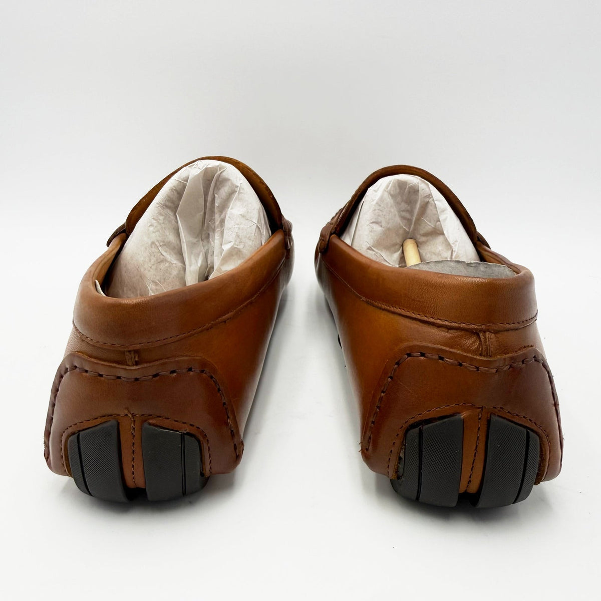 Vince Camuto Mens Vitzroy Driver Loafers Size 9.5 EU 42.5 Brown Tan Leather NIB