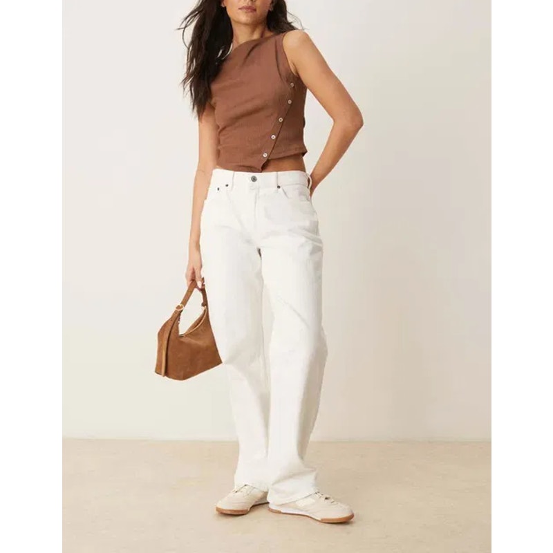 ABERCROMBIE & FITCH Womens 90s Relaxed Jeans Size 32 US 14 White Curve Love NWT