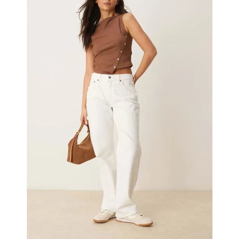 ABERCROMBIE & FITCH Womens 90s Relaxed Jeans Size 32 US 14 White Curve Love NWT
