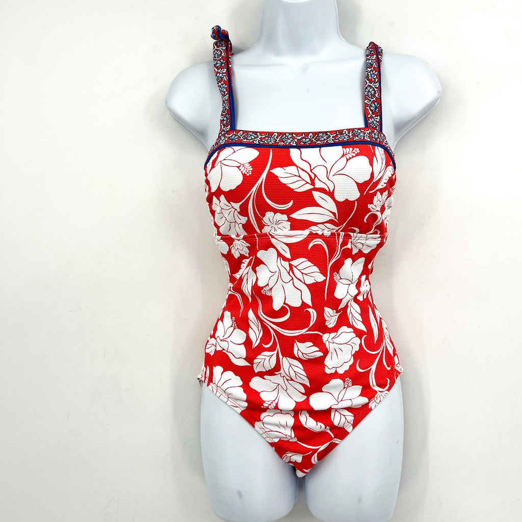 TOMMY BAHAMA Island Cays Fiori One Piece Swimsuit Size 8 Pink White Floral NWT