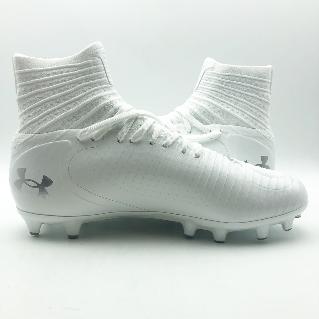 Under Armour Mens Highlight MC 2.0 High Top Football Cleats Size 9.5 White NWOB