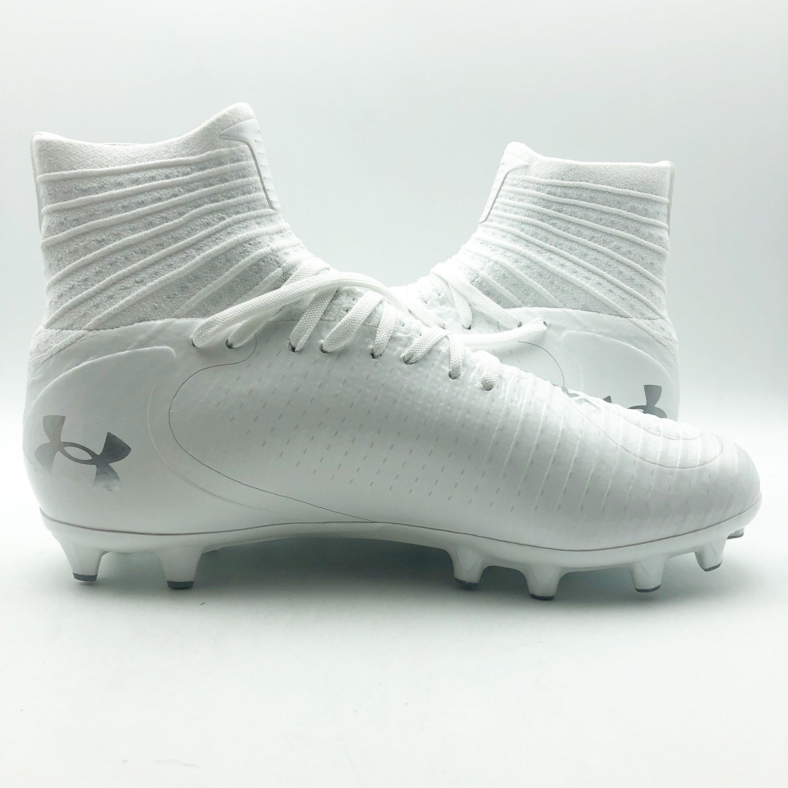 Under Armour Mens Highlight MC 2.0 High Top Football Cleats Size 9.5 White NWOB