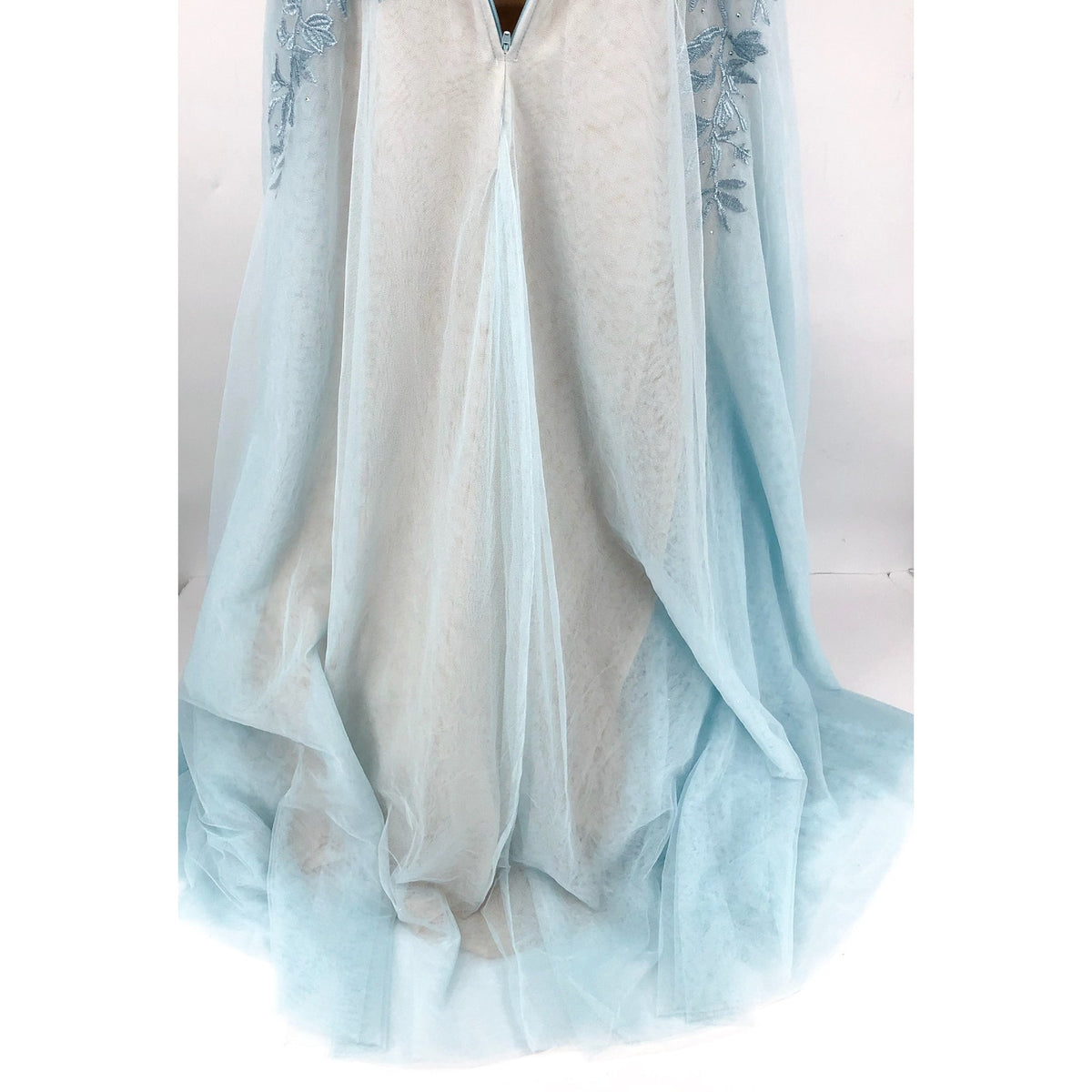 SAY YES TO THE PROM TLC Women's Embroidered Prom Dress 14W Light Blue NWT